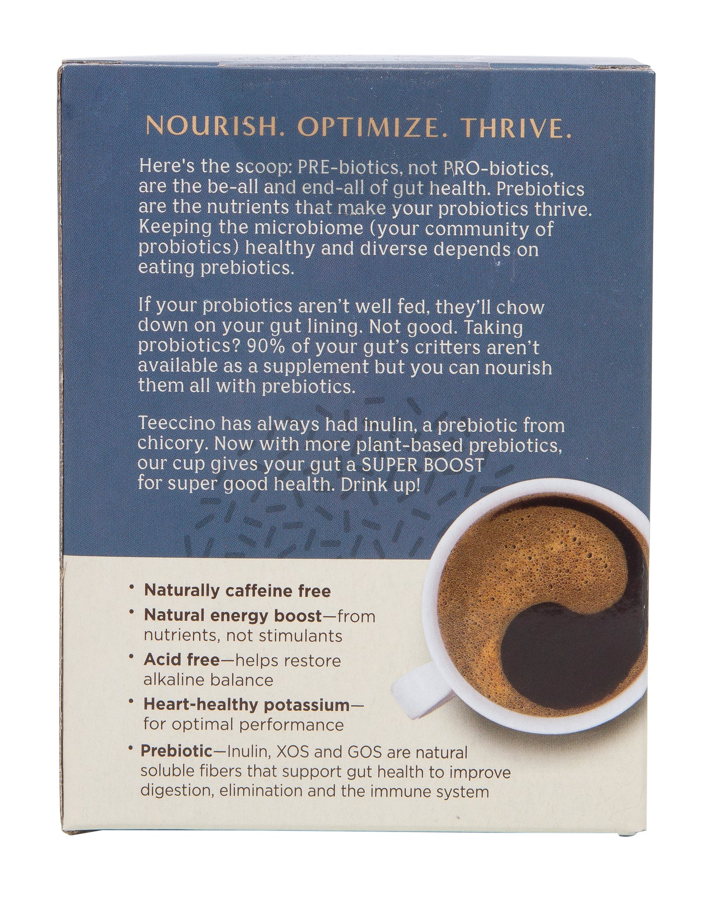 Dark Chocolate, Prebiotic Herbal Tea, Organic