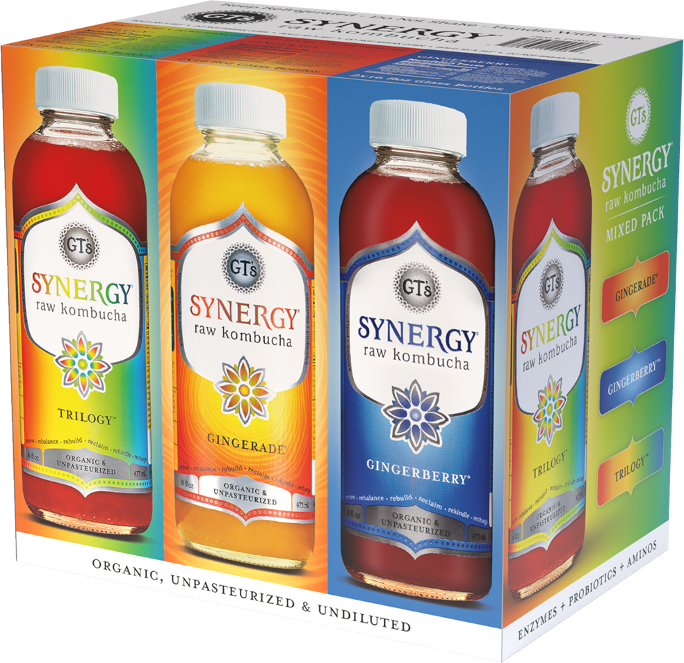SYNERGY, Kombucha Raw, Variety Pack