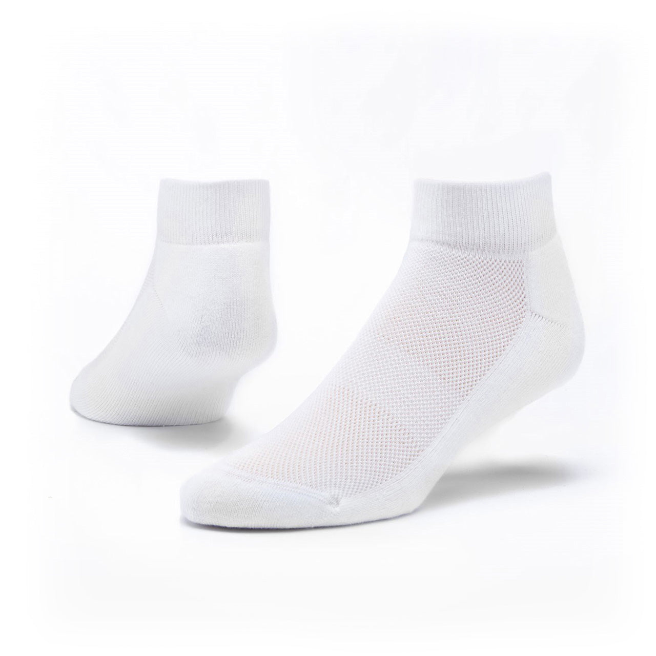 Sport Sock, Low Cut, White, 10-13, Organic