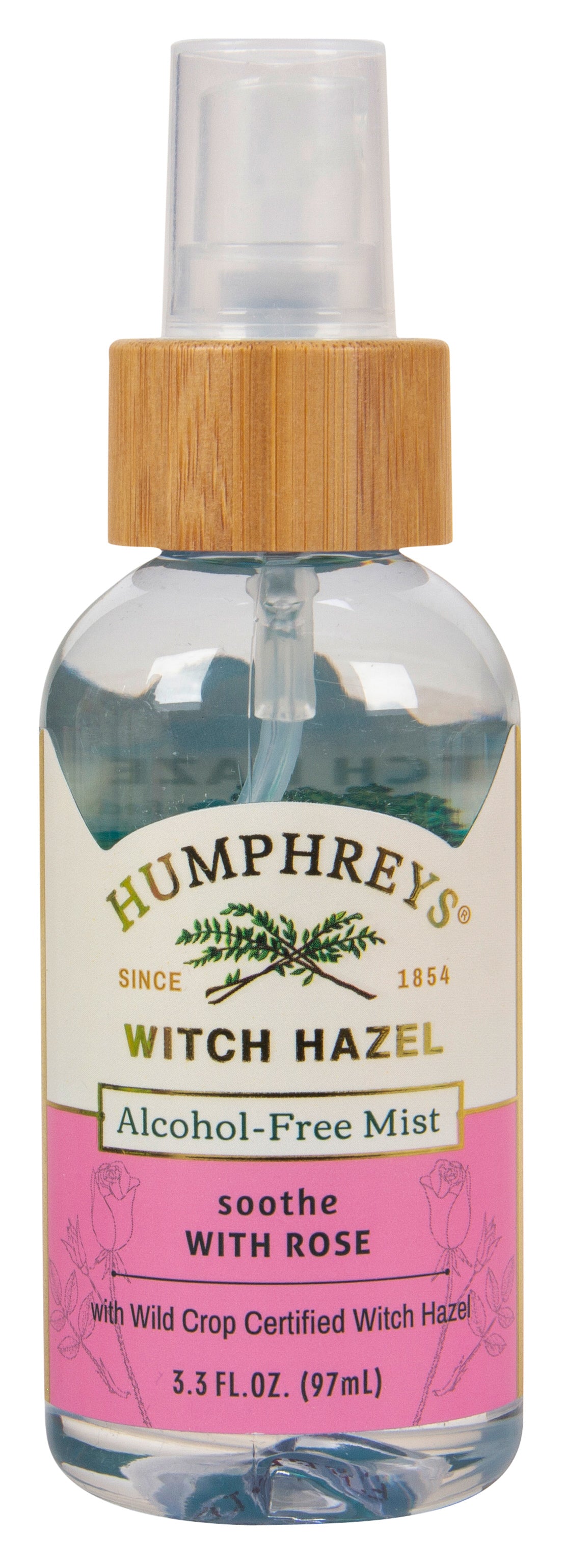 Facial Mist Witch Hazel Soothe with Rose, Alcohol Free