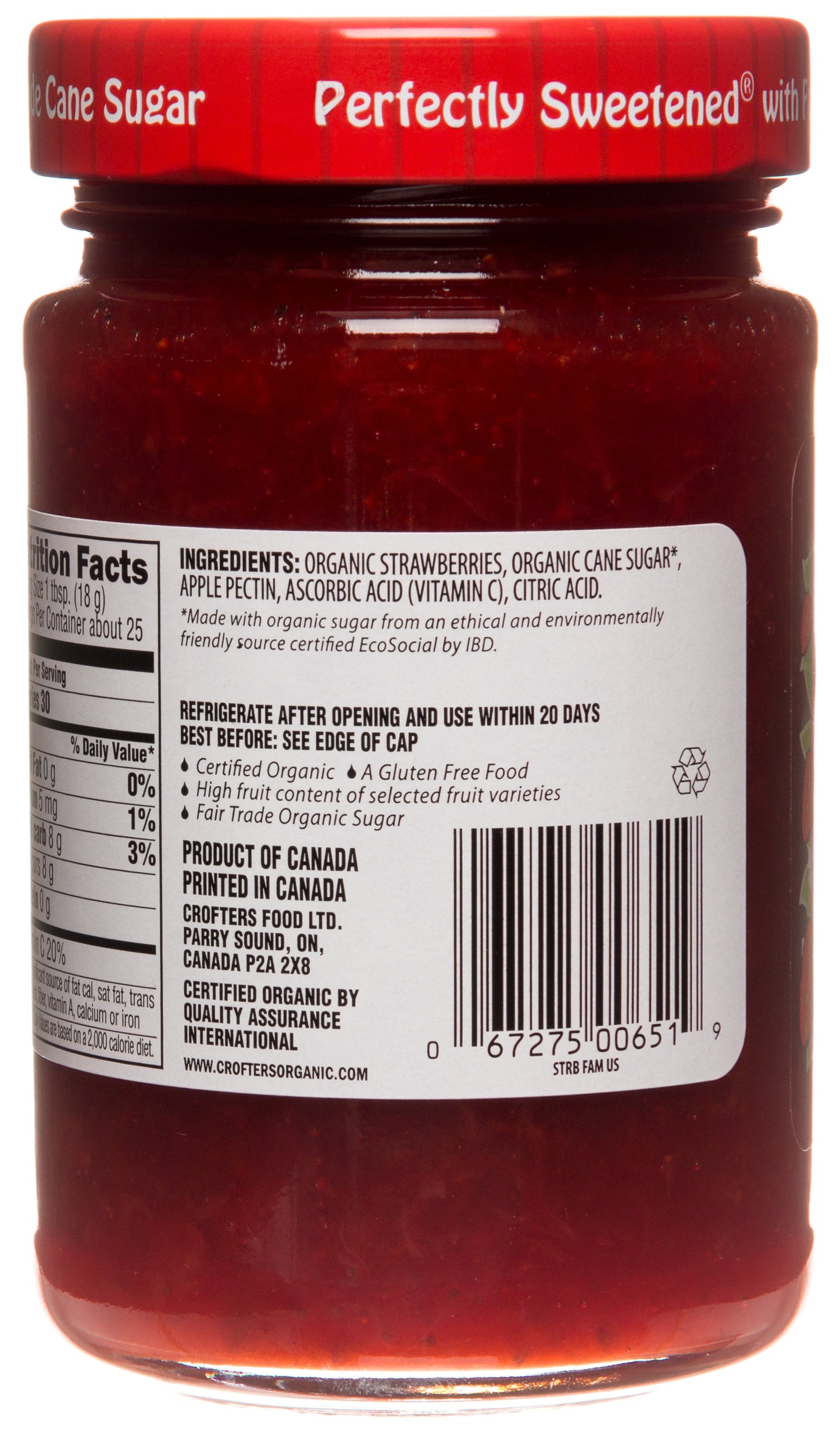 Strawberry Premium Spread, Organic
