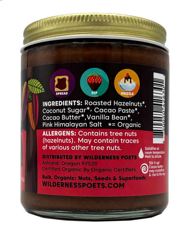 Chocolate Hazelnut Butter, Organic