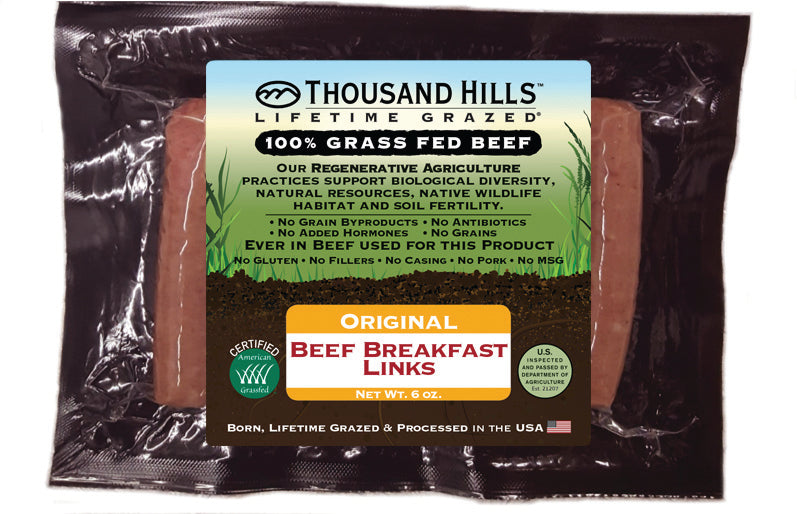 Breakfast Links, Beef, Frozen
