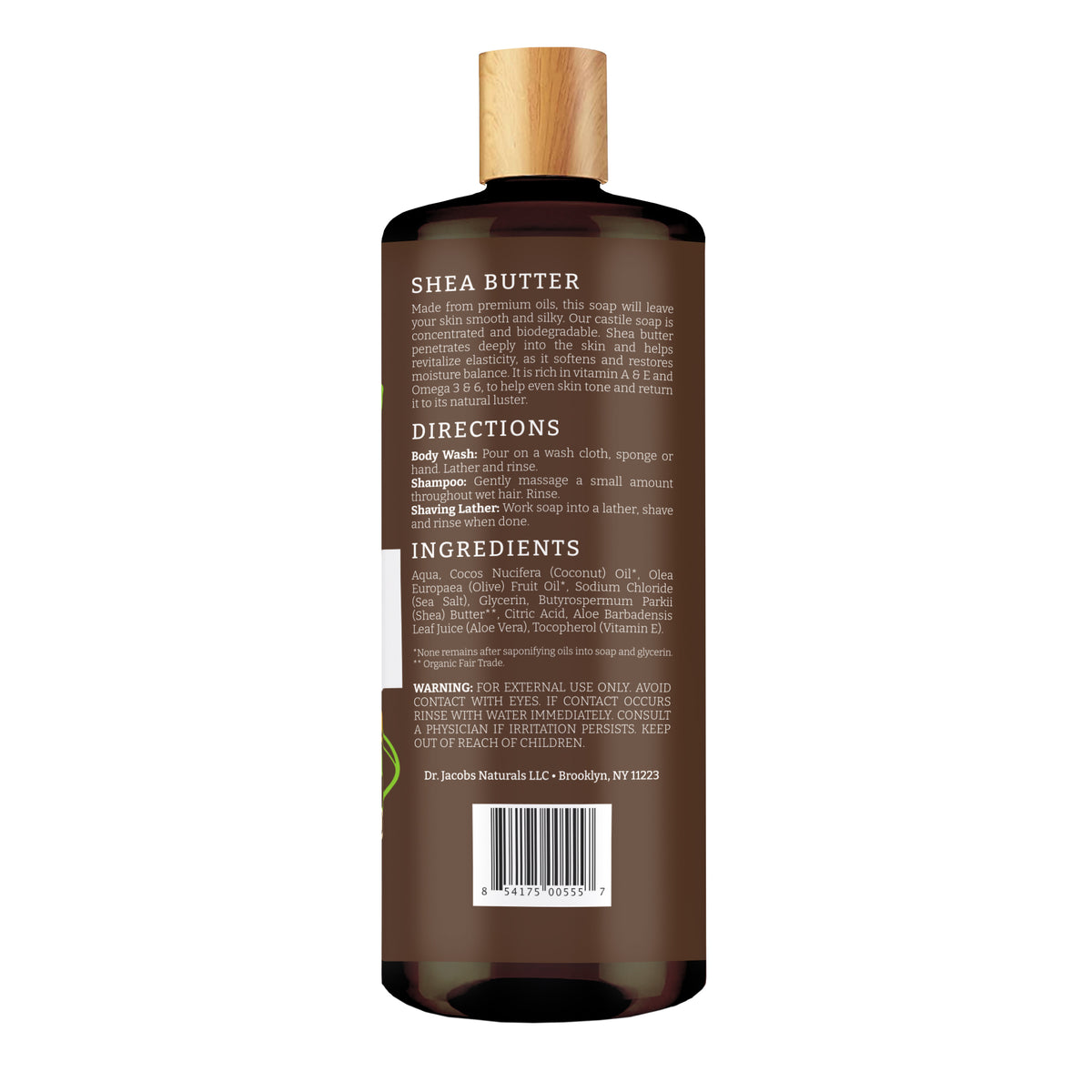 Castile Body Wash, Plant-Based, Shea Butter