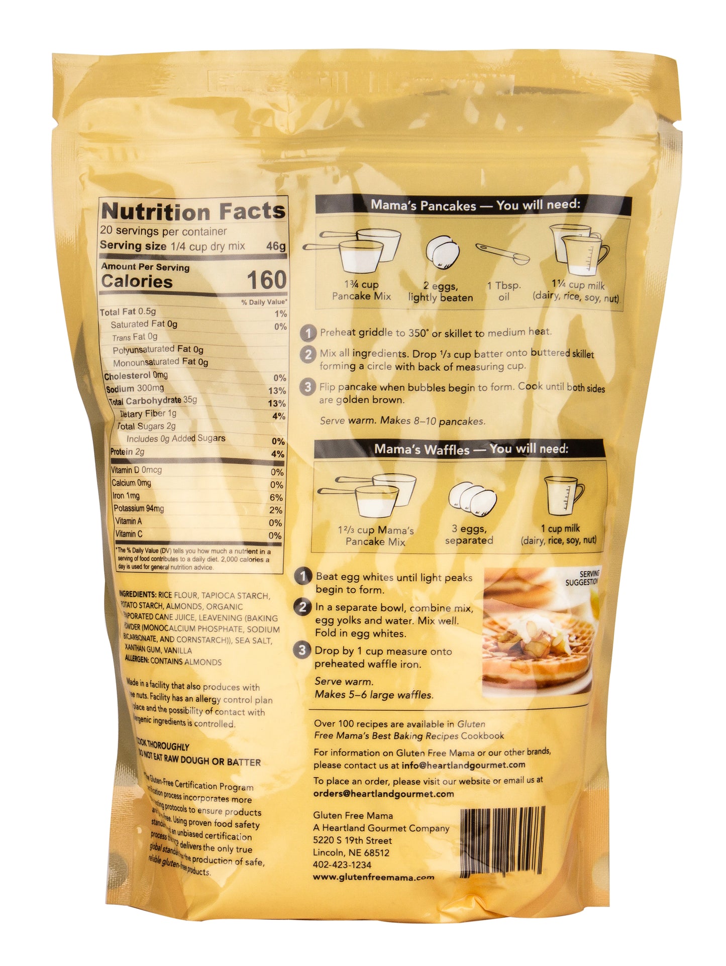 Mama's Pancake Mix, Gluten Free
