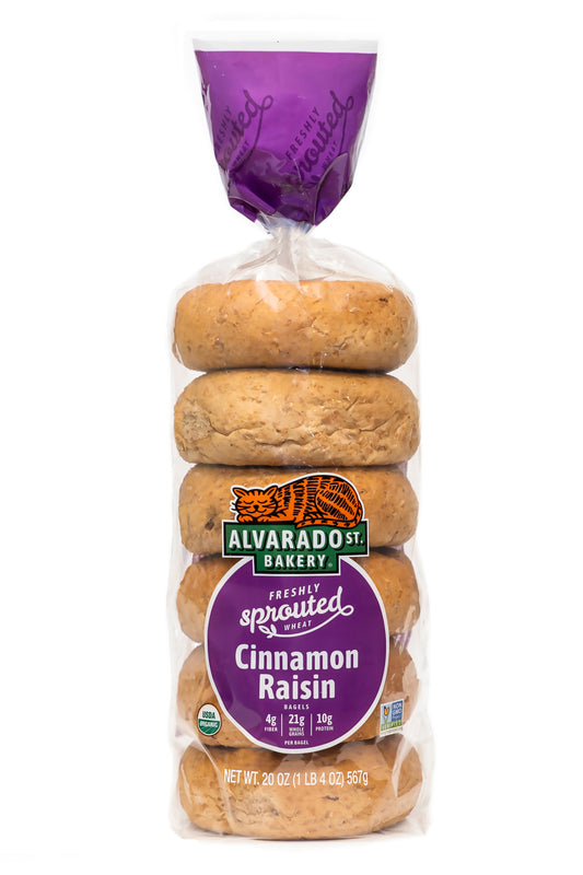 Sprout Wheat Bagels, Cinnamon Raisin, Frozen, Organic