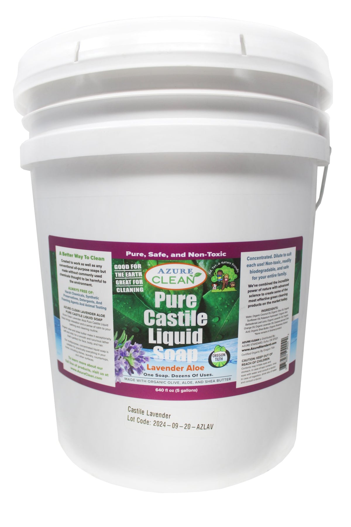 Castile Liquid Soap, Pure, Lavender Aloe, Organic
