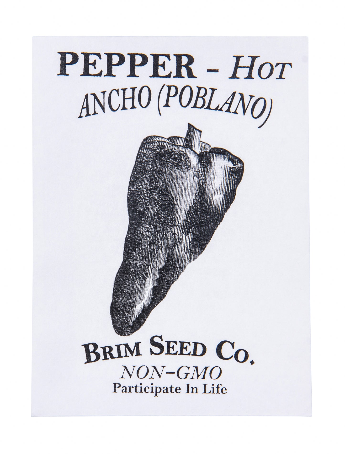 Pepper, Hot Ancho (Pablano) Seed