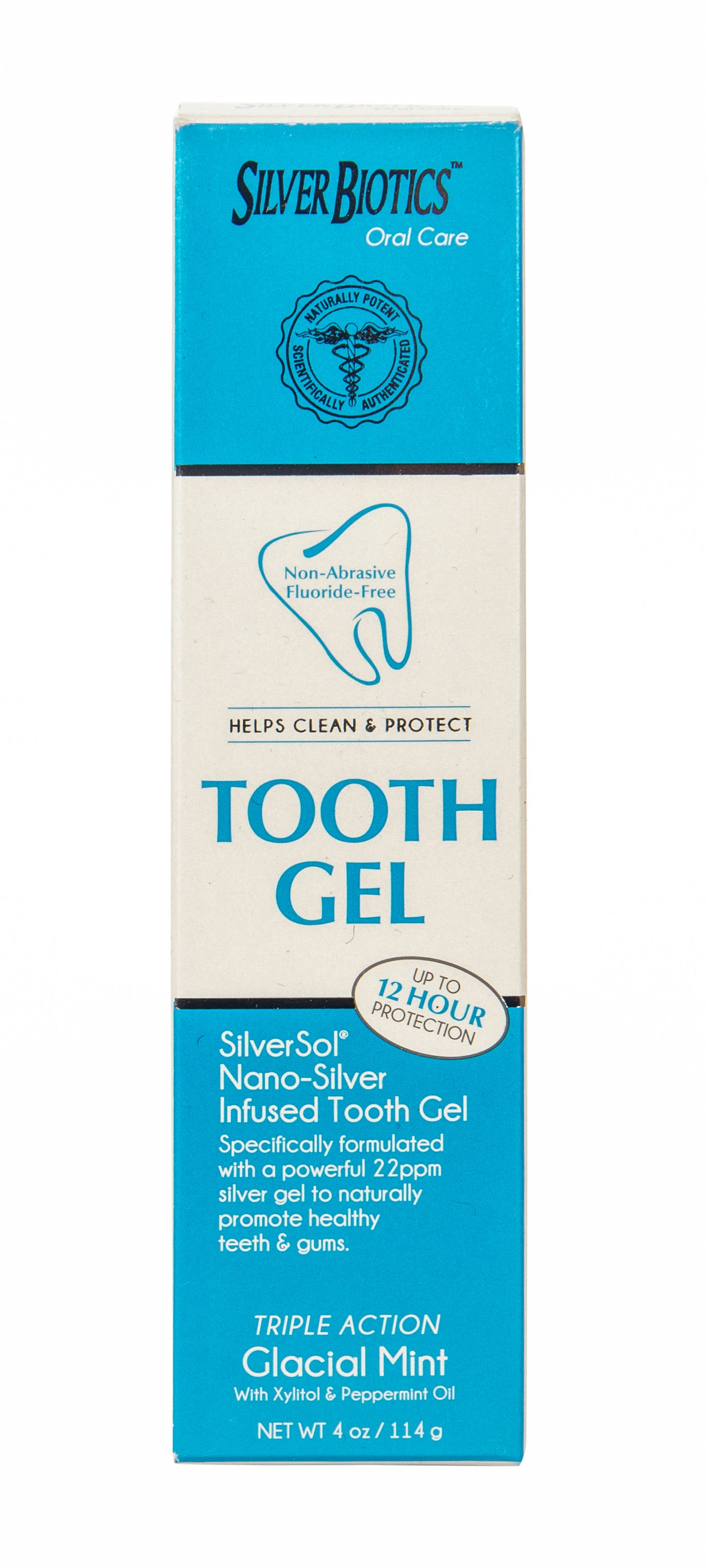 Silver Biotics Tooth Gel Triple Action, Glacial Mint