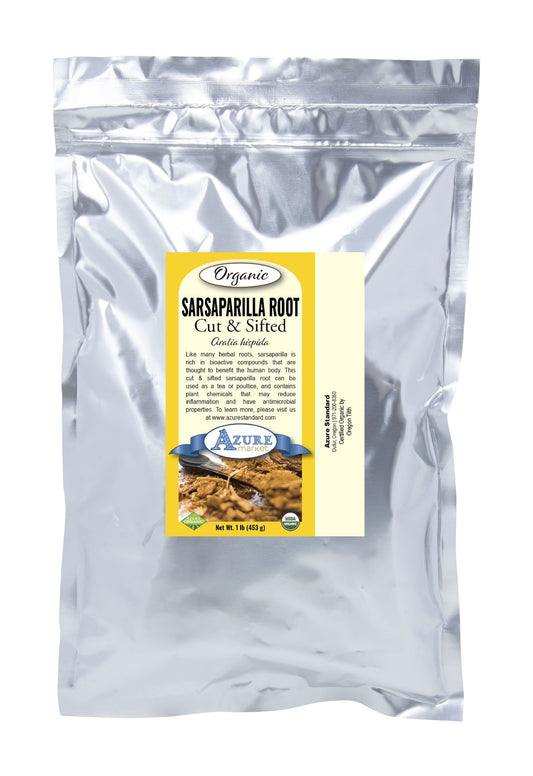 Sarsaparilla Root, Cut & Sifted, Organic