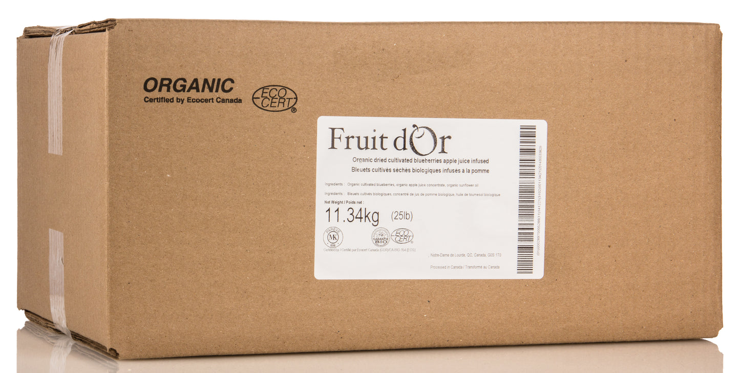 Blueberries, Dried, Apple Juice Infused, Organic