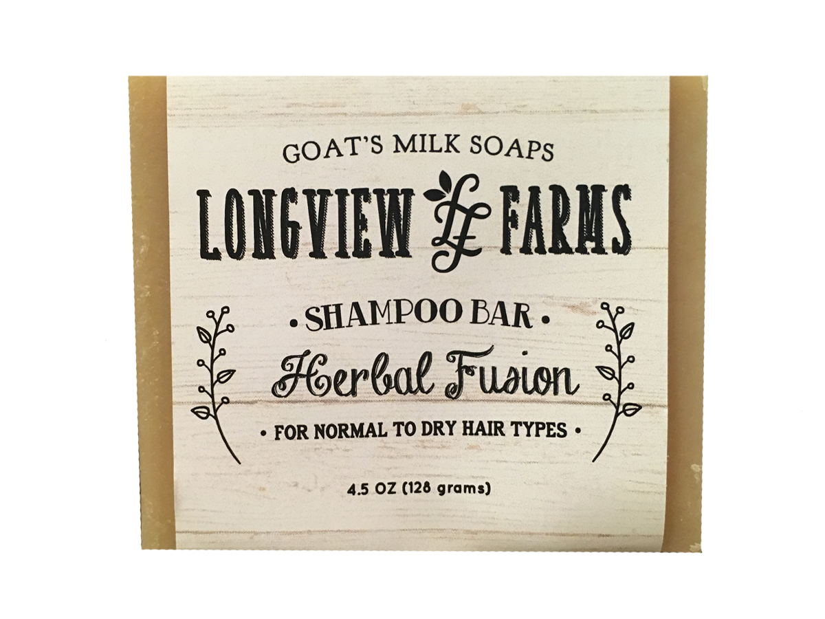 Shampoo Bar, Handcrafted, Herbal Fusion, Normal to Dry Hair, Chemical-Free