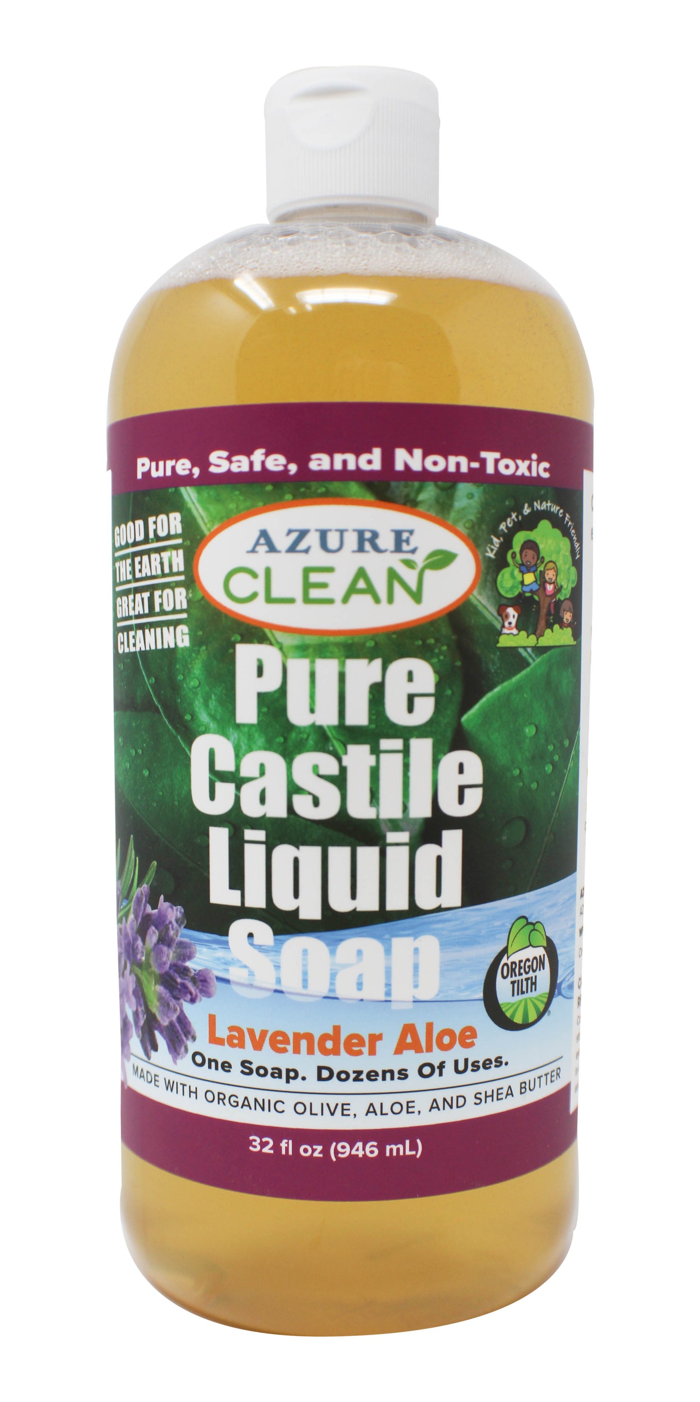 Castile Liquid Soap, Pure, Lavender Aloe, Organic
