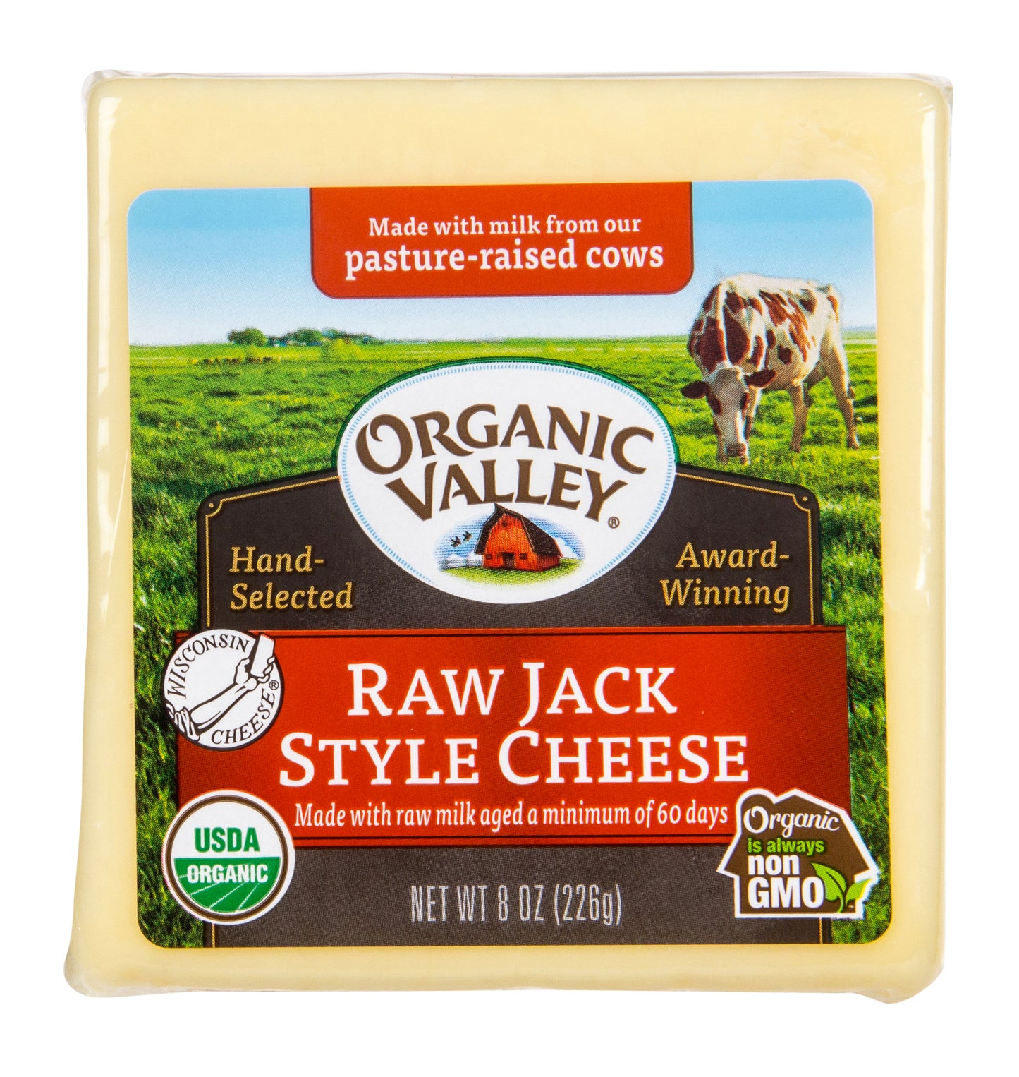 Wisconsin Cheese, Raw, Jack Style, Organic