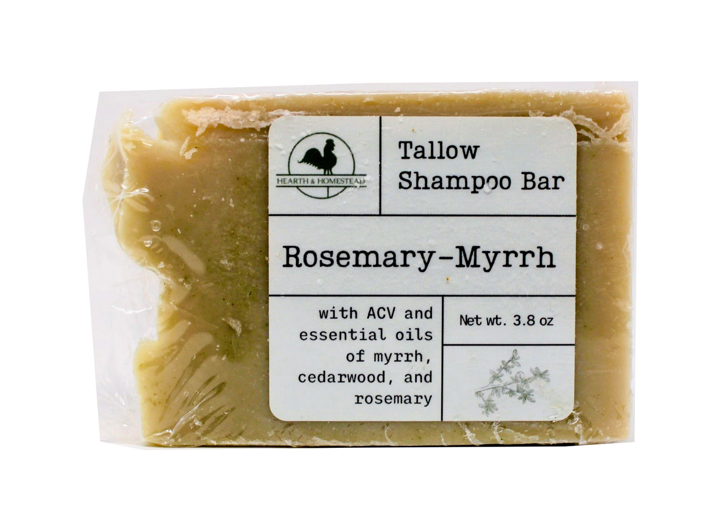 Tallow Shampoo Bar, Rosemary-Myrrh