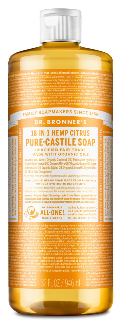 Citrus Liquid Castile Soap, Organic