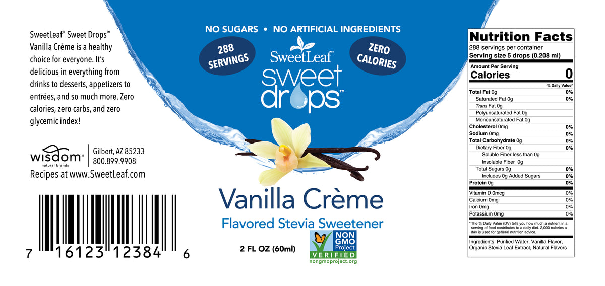 Stevia Clear Liquid, Vanilla Creme