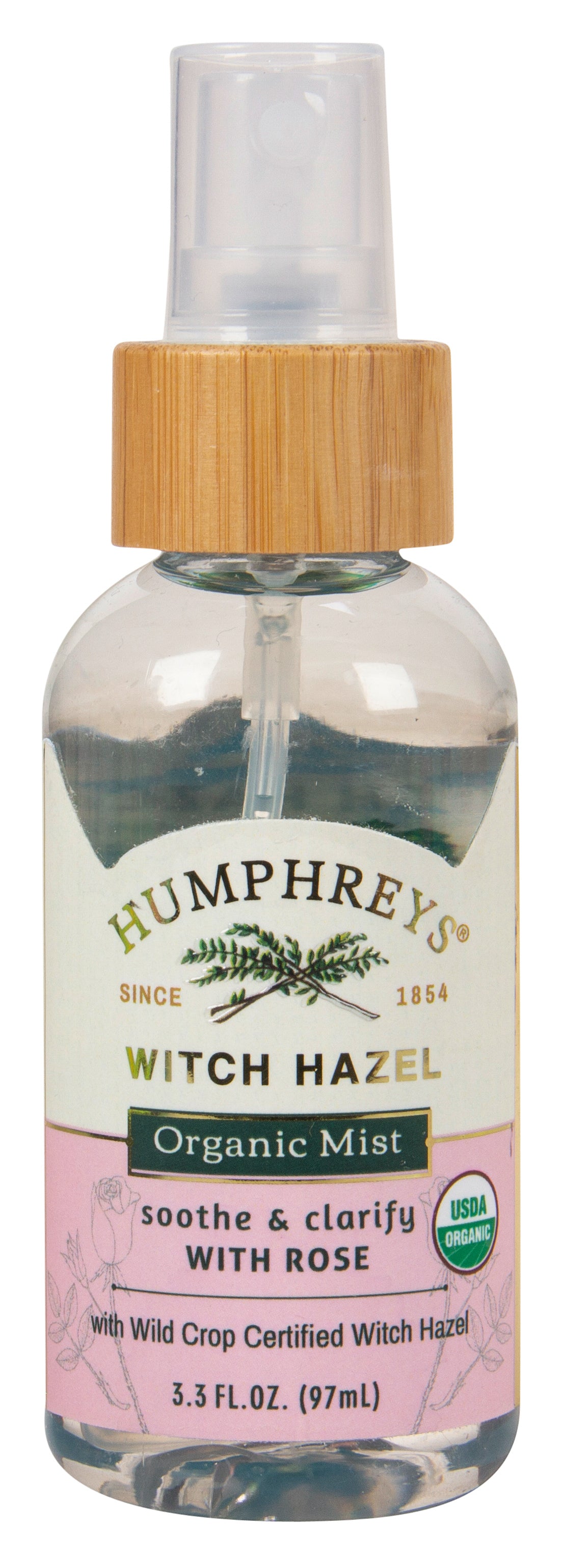 Facial Mist Witch Hazel Soothe & Clarify with Rose, Organic