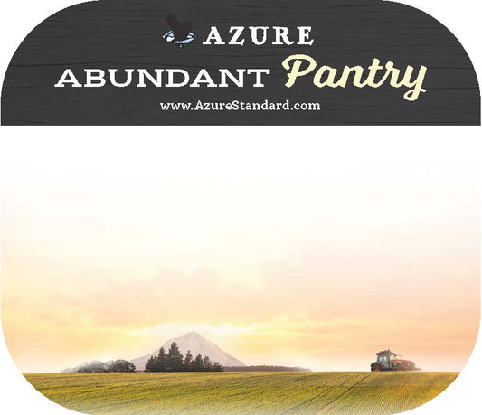 Azure Abundant Pantry Label, Small - Black (2.25x2.65)
