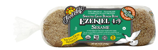 Ezekiel Sesame Burger Buns, Frozen, Organic