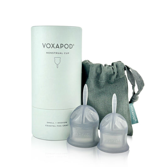 Menstrual Cup, Small & Medium, Coastal Fog Gray