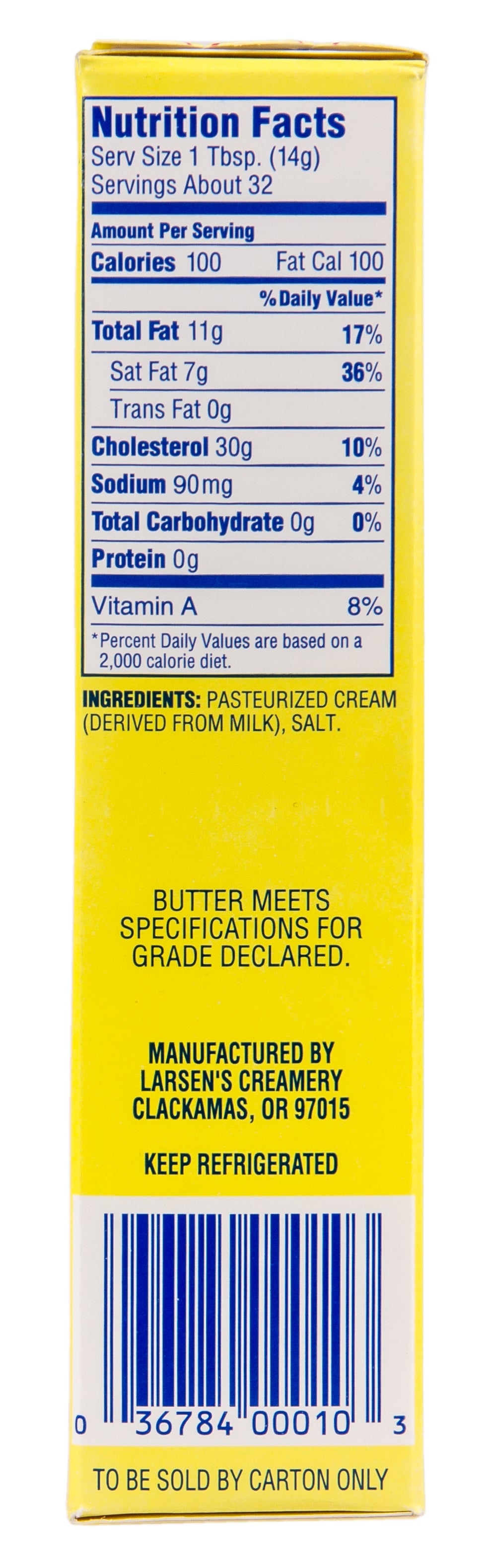 Butter, Salted, rBST Free