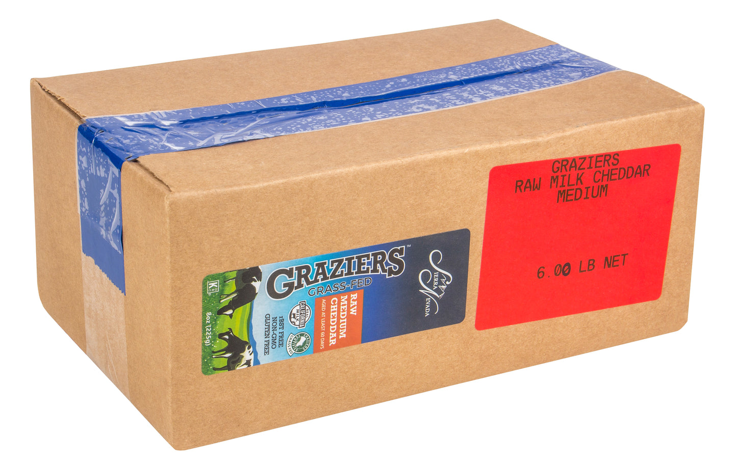 Graziers, Cheddar Medium, Raw, Grass-Fed, Pastured, Random Weight