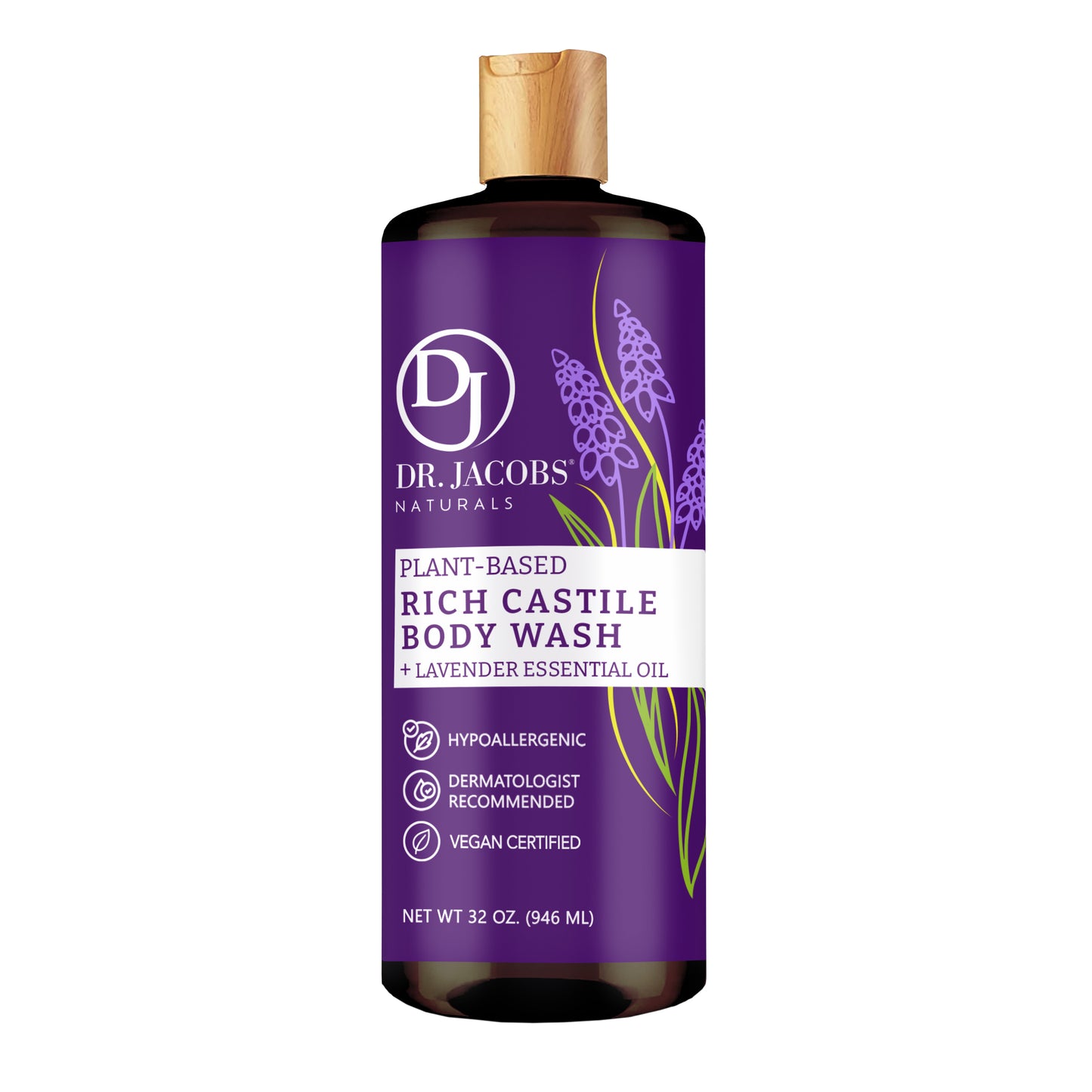 Castile Body Wash, Plant-Based, Lavender