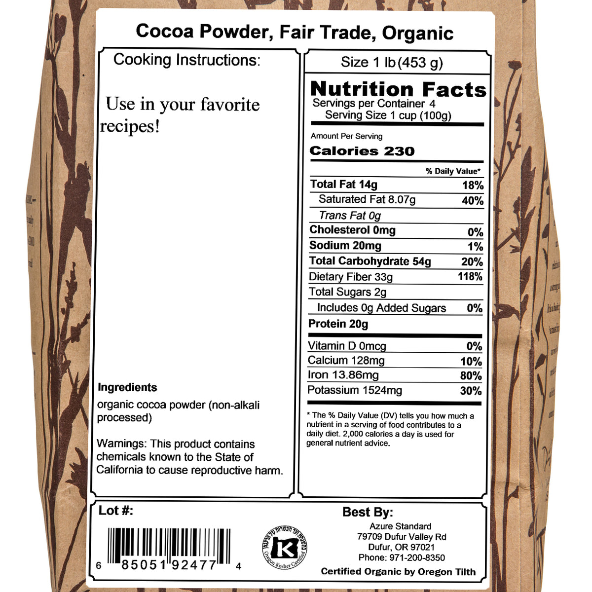 Cocoa Powder, Organic