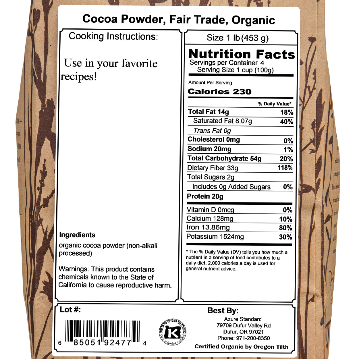 Cocoa Powder, Organic