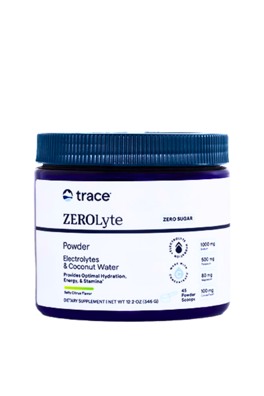 ZeroLyte, Salty Citrus, Electrolyte Drink Mix + Coconut Water