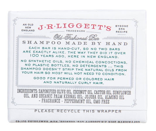 Old Fashioned Bar Shampoo, Jojoba & Peppermint