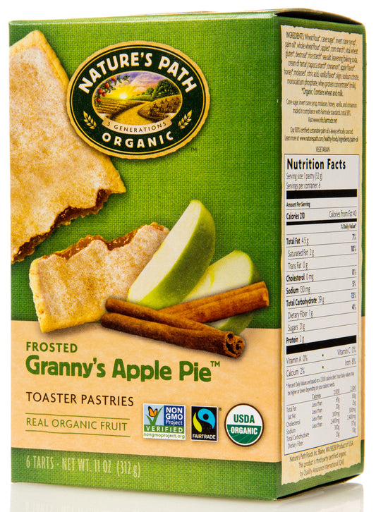 Toaster Pastries, Apple Cinnamon, Frosted, Organic
