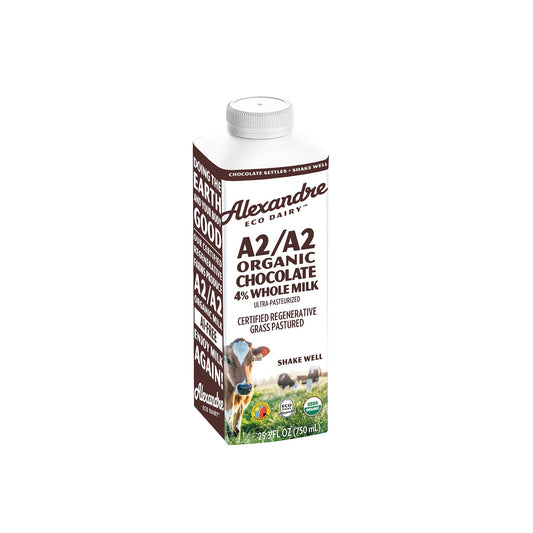 Chocolate Whole Milk, A2, 4%, Pasture Raised, Organic
