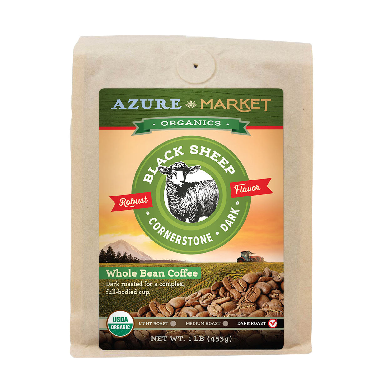 Coffee Whole Bean, Cornerstone Dark Roast, Organic