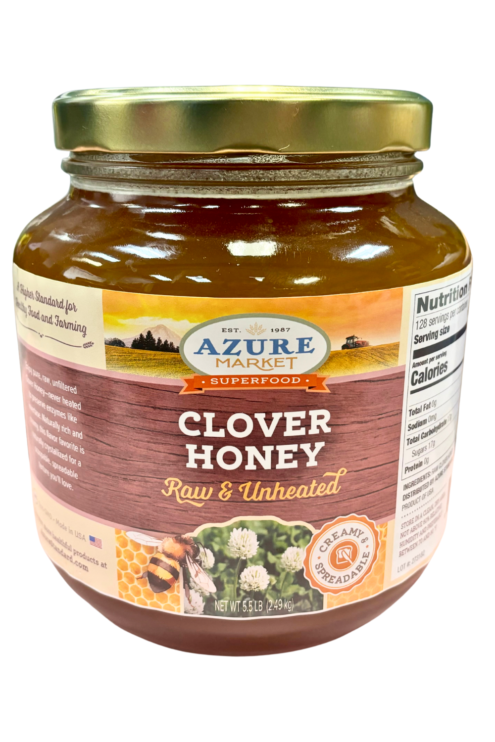 Honey, Raw, Unheated, Clover
