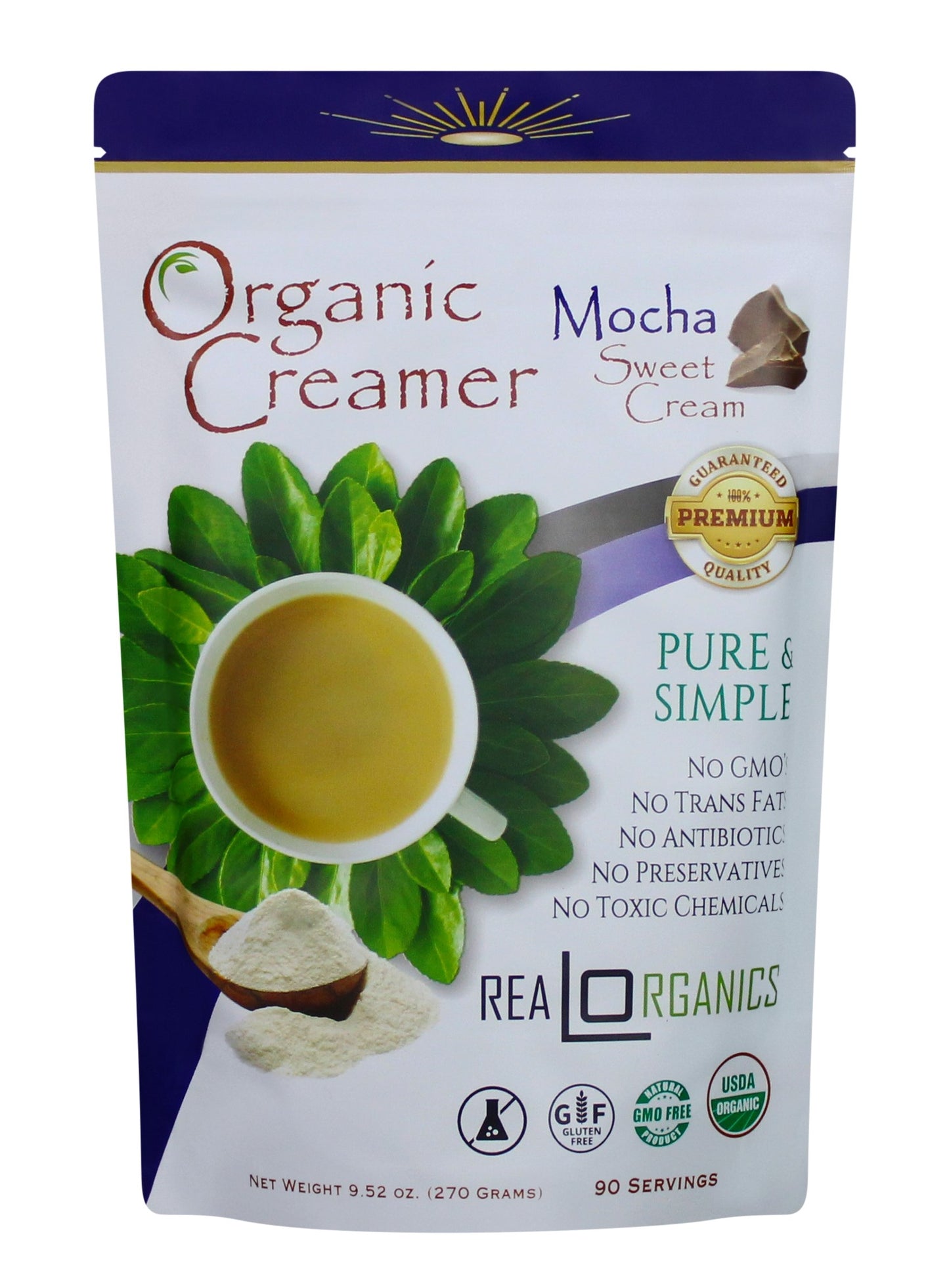 Powdered Coffee Creamer Mocha Sweet Cream, Organic