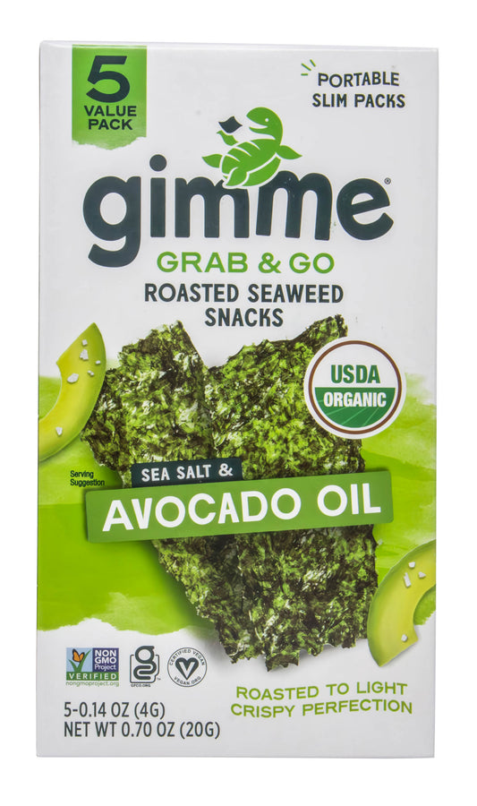 Roasted Seaweed Snack, Grab & Go, Avocado + Sea Salt, Organic