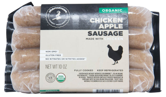 Sausage, Chicken Apple, Frozen, Organic