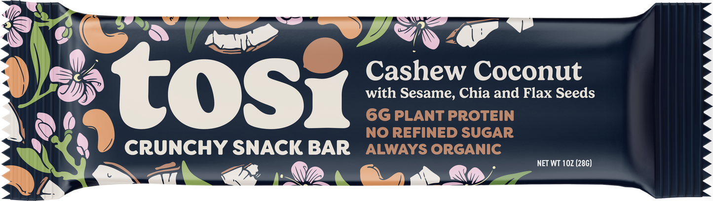 Crunchy Snack Bar, Cashew Coconut, Organic