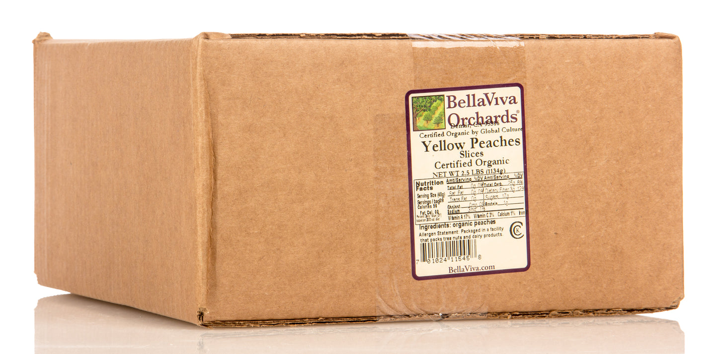 Peaches, Yellow, Dried, Organic