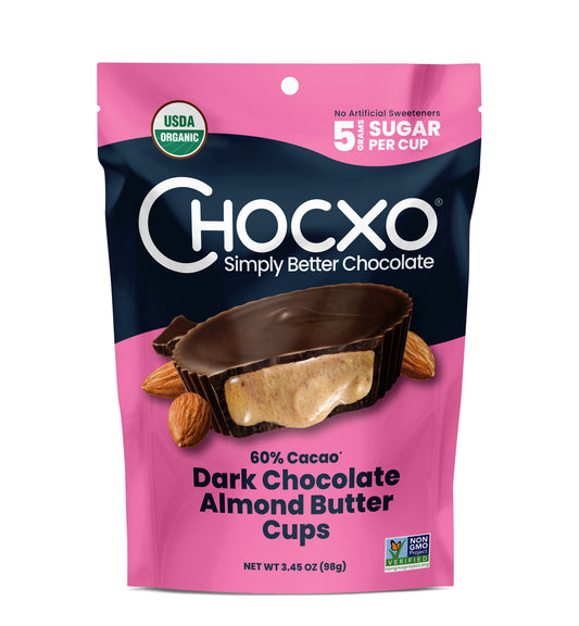 Dark Chocolate Cups, Almond Butter, Organic