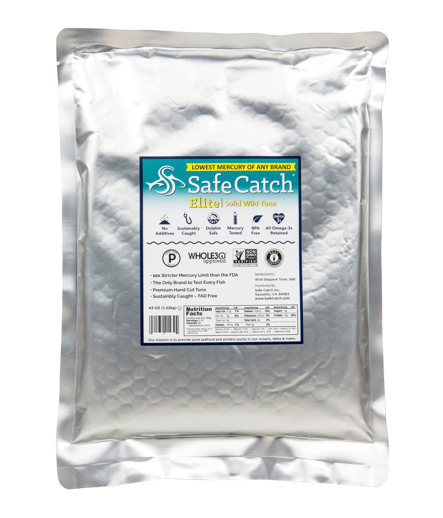 Skipjack Wild Tuna Steak, Elite Pouch