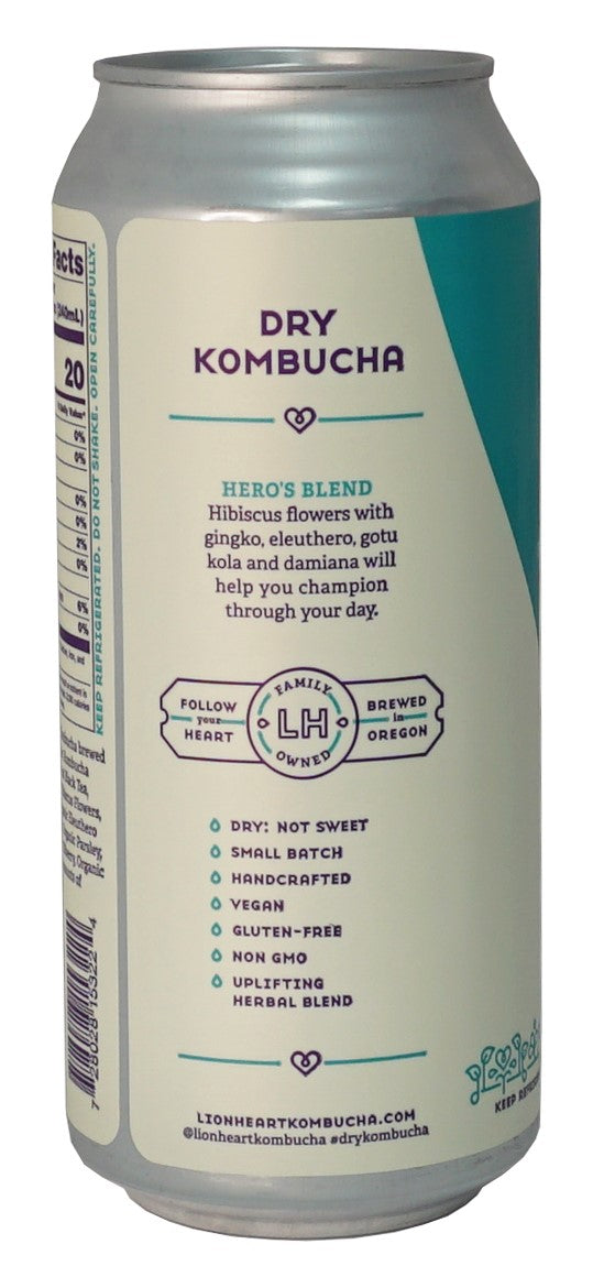 Kombucha, Hero's Blend, Raw