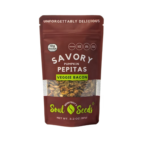 Savory Pumpkin Pepitas, Veggie Bacon