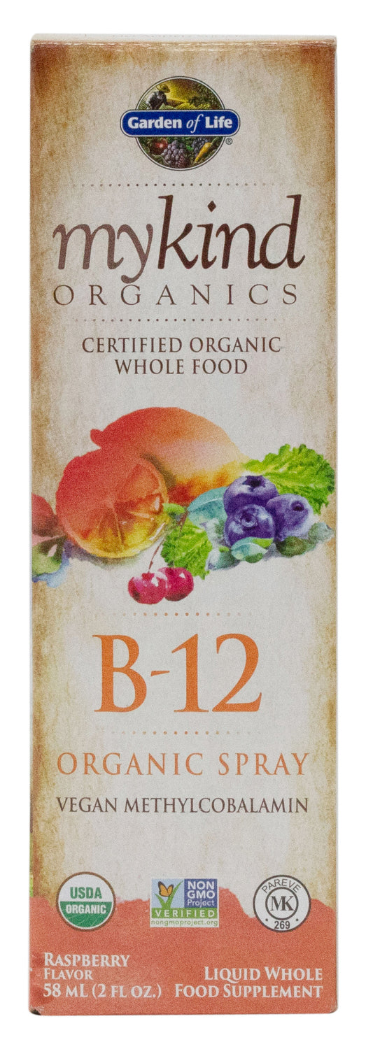 Mykind B12 Spray, Raspberry, Organic