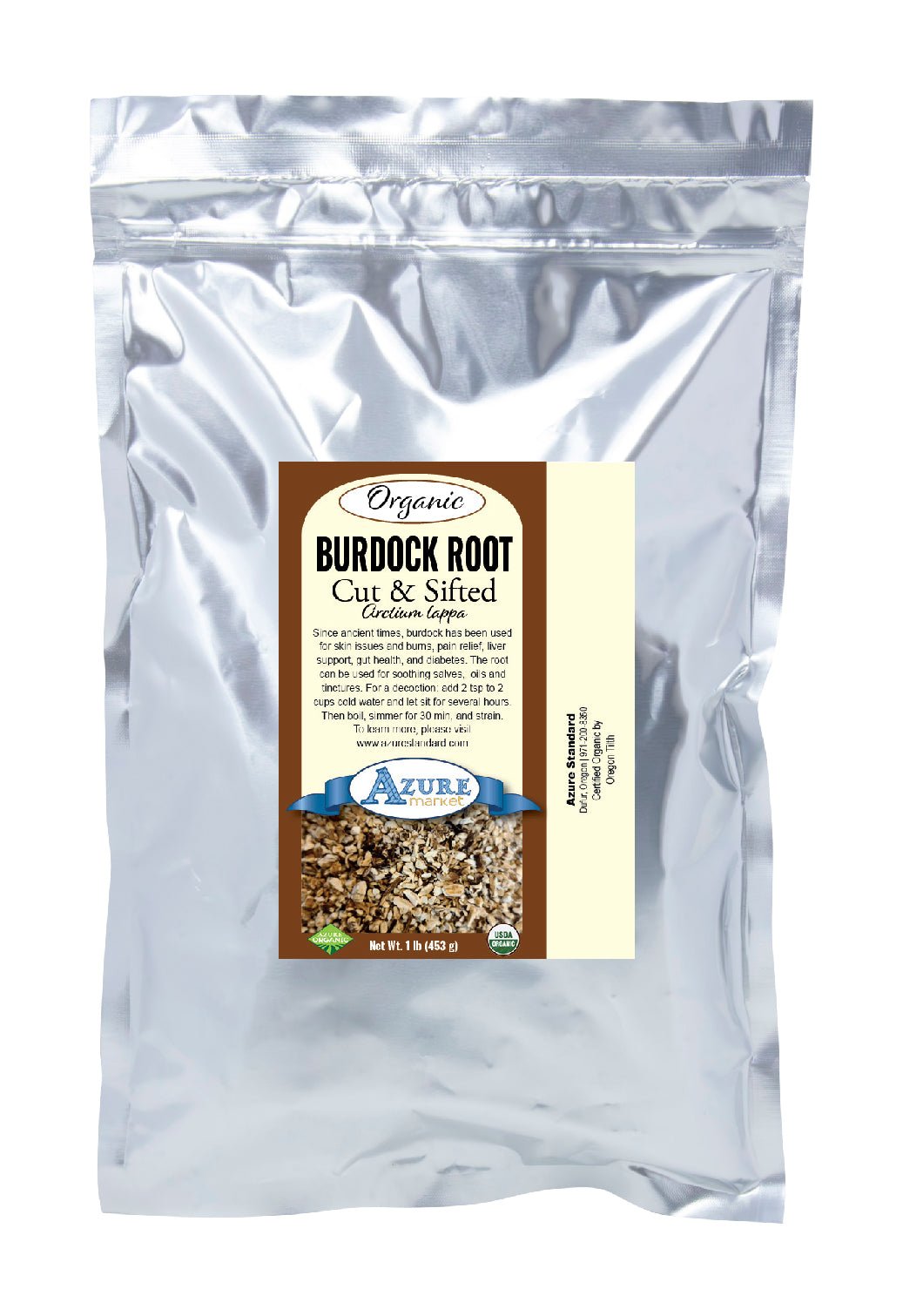 Burdock Root, Cut & Sifted, Organic