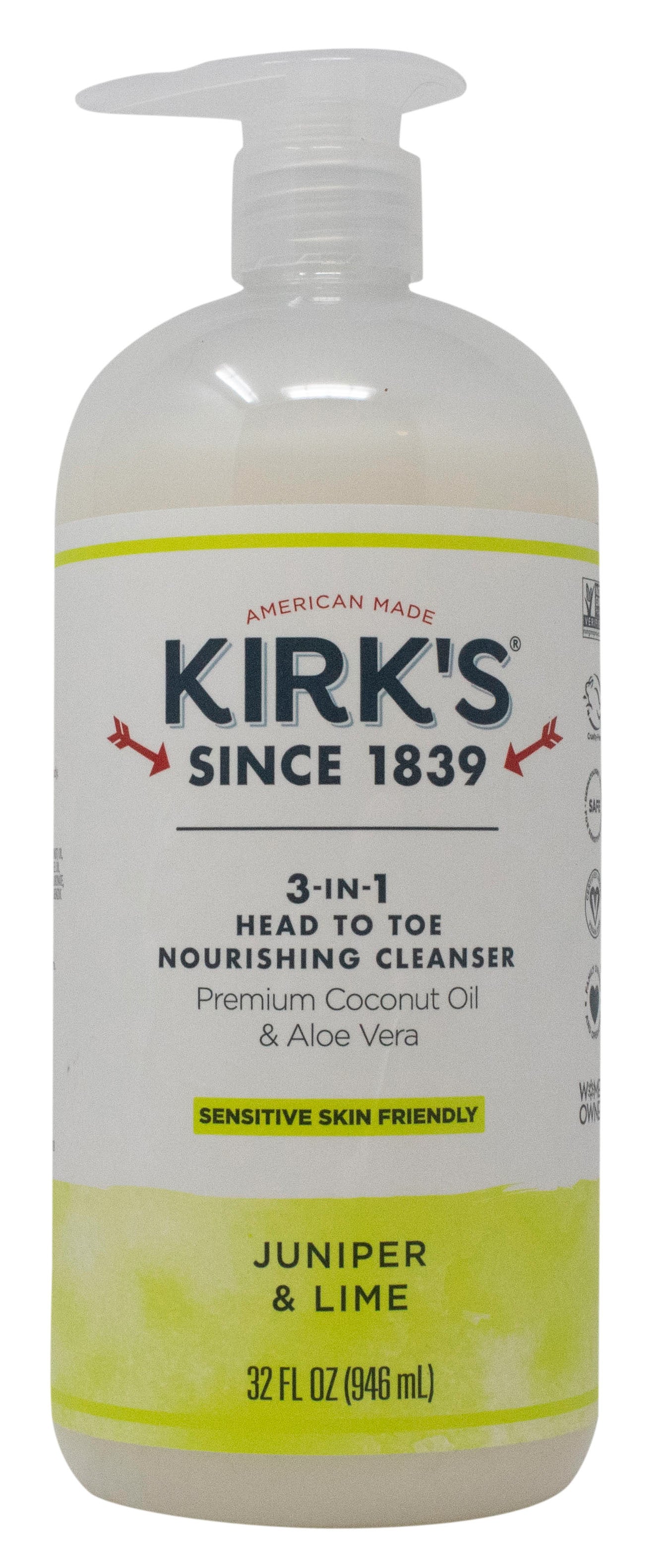 Body Wash, 3 in 1 Head to Toe Nourishing Cleanser, Juniper & Lime