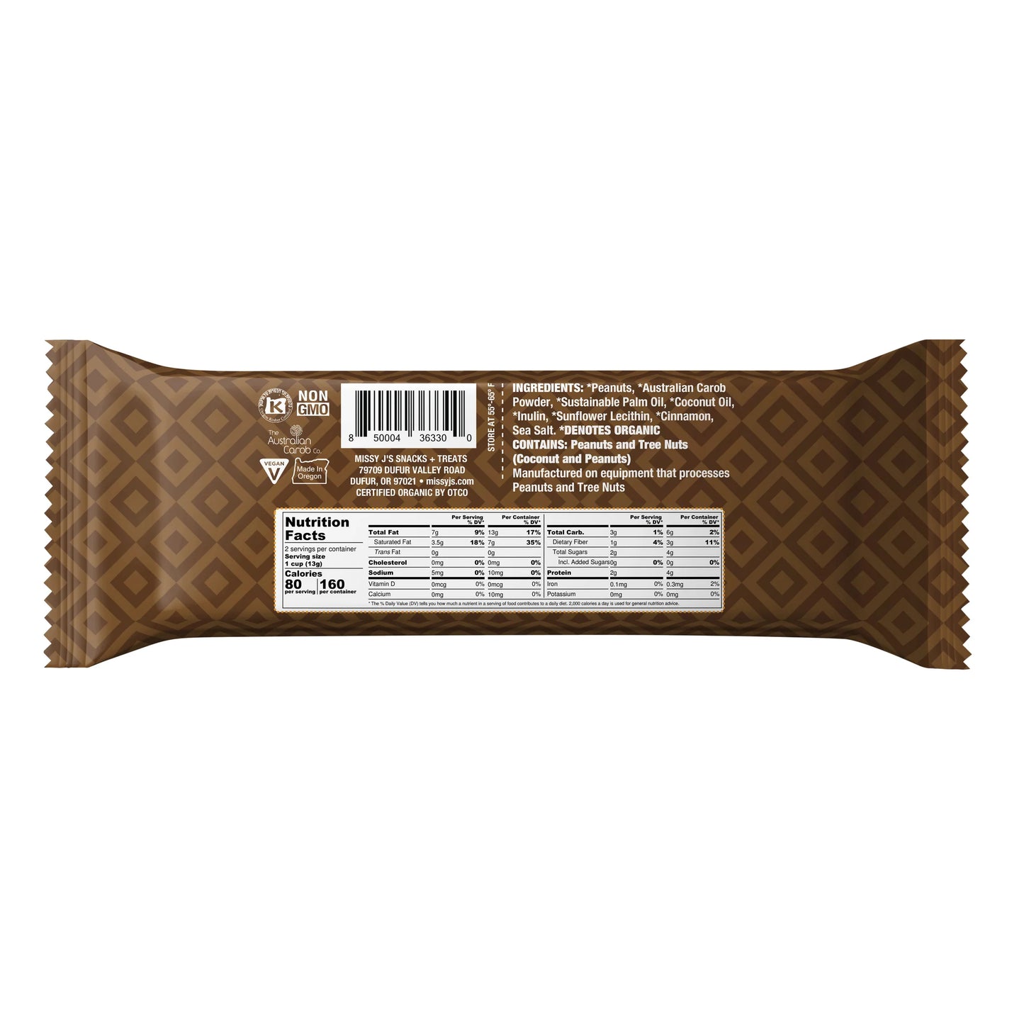 Dark Delight Carob Cup, Peanut Butter, Organic