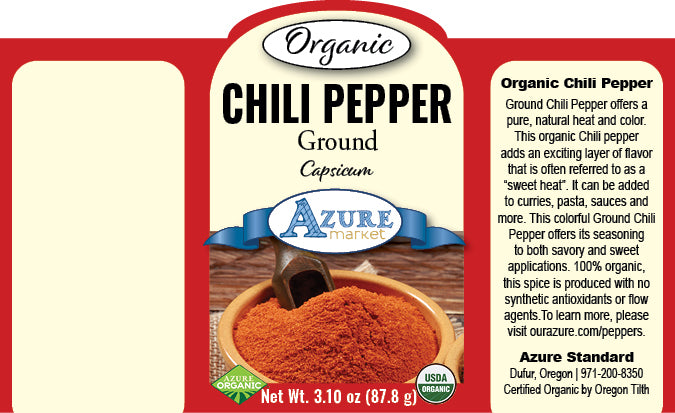 Chili Pepper, Ground, Organic